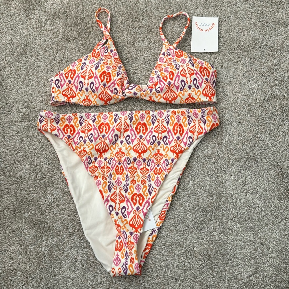 Dippin Daisy high waisted bikini set